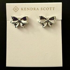 Kendra Scott Silver Bow Stud Earrings - NWT